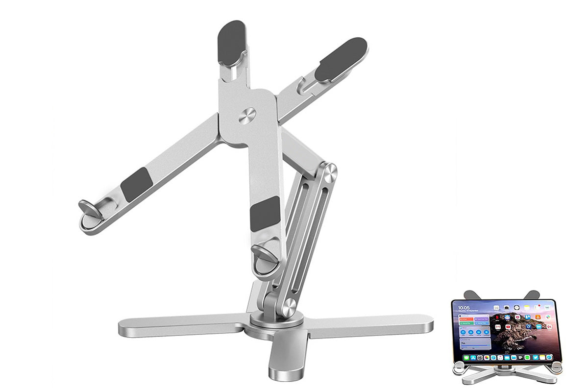 360 Degree Rotating Aluminum Laptop Stand Adjustable Desktop Holder for Notebook