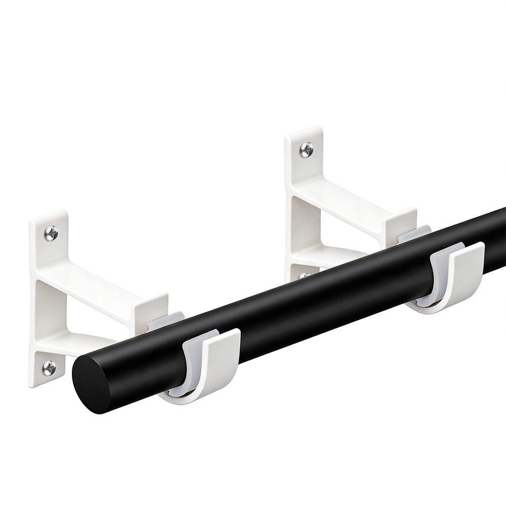 2 Pack Thickened Aluminum Alloy Curtain Rod Brackets for 28 to 32mm Rods