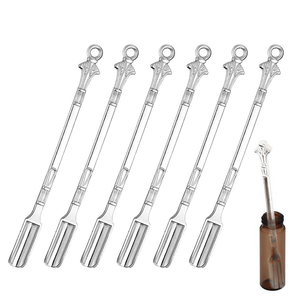 6Pcs Mini Metal Scoop Portable Small Sampling Spoon for Spice and Coffee
