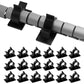 20PCS Adhesive Cord Management Cable Clips Black Wire Holder Organizer Clamp