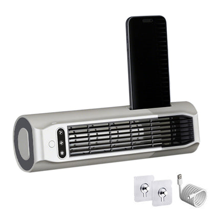 USB Rechargeable Bladeless Tower Fan For Wall Floor And Desk Use