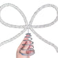 Sparkling Christmas Tree Top Bow for Holiday Decoration