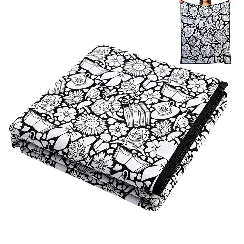 DIY Washable Coloring Blanket Reusable Coloring Art Mat-Style 3