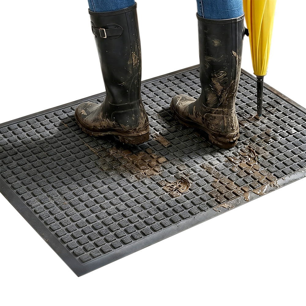 45x75cm PVC Entrance Floor Mat with Slip Resistant Rubber Backing