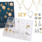 24PCS Christmas Jewelry Advent Calendar Bracelet Necklace Ring Earrings Set