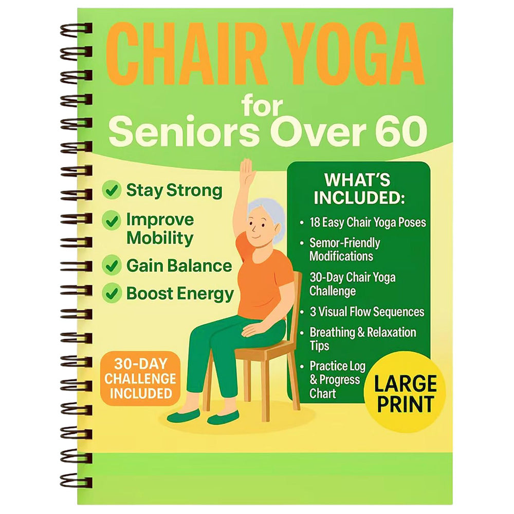 Chair Yoga Journal Notebook for Adults Seated Exercise Guide