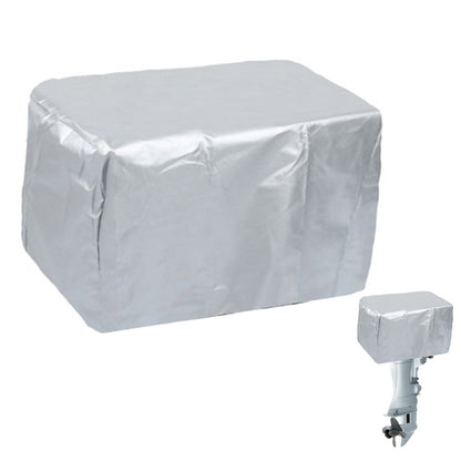 Outboard Motor Cover Engine Dust Cover Waterproof UV Resistant for Boat-Silver
