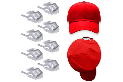 10 Pack Adhesive Hat Hooks for Wall Strong Hat Rack for Baseball Caps No Drilling Hat Organizer Display