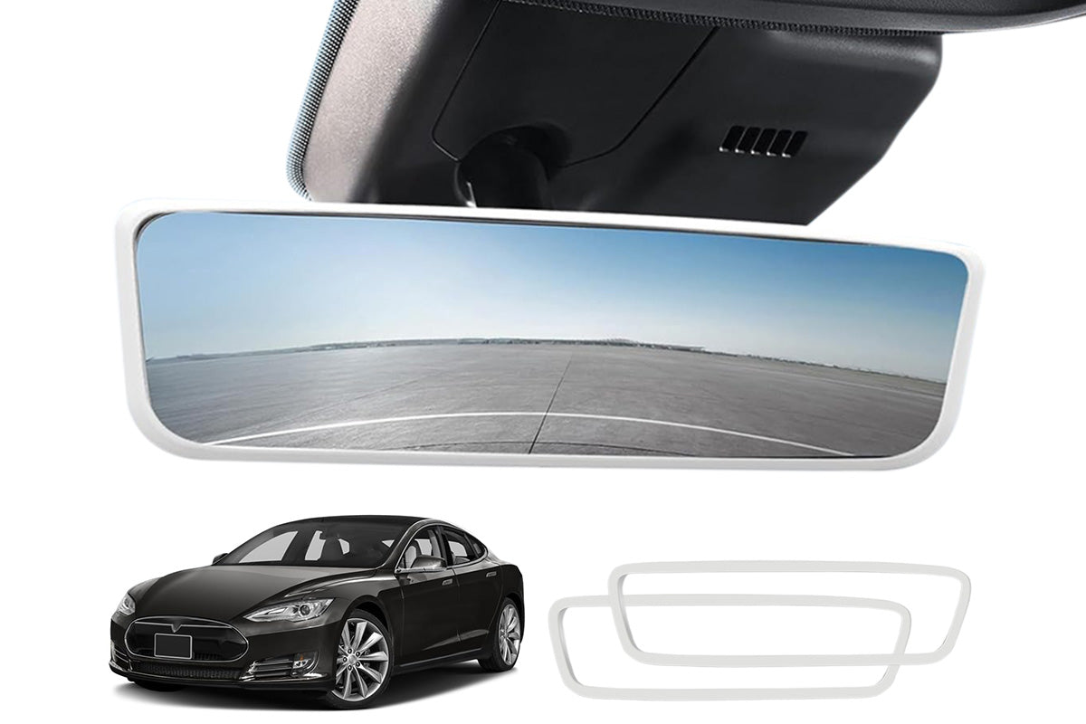 2PCS Car Rear View Mirror Protector Frame Silicone Auto Rearview Edge Protection Cover For Model 3 Model Y