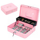 Locking Cash Box with Lock Money Box with Cash Tray