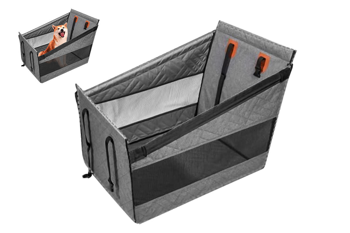 Large Dog Seat With Hard Bottom Back Seat Extender For Car