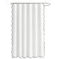 Waterproof Shower Curtain Thick Boho Wavy Edge With Rustproof Hooks