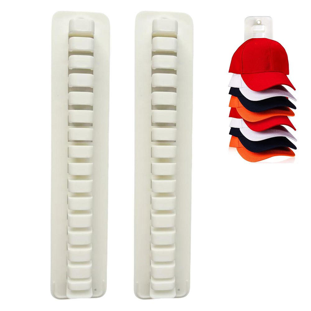 2 Pack Wall Mounted Baseball Cap Hat Rack Organizer