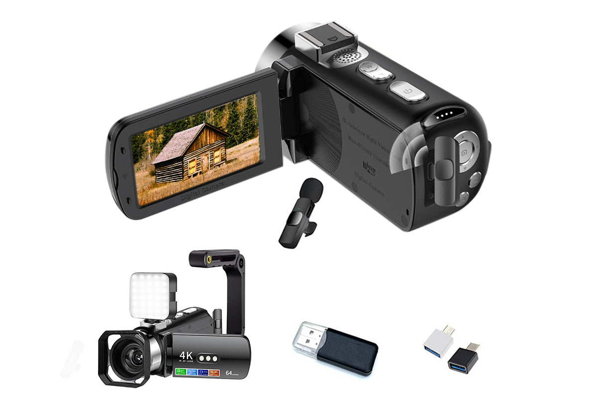 4K Video Camera Camcorder 64MP Vlogging Camera With 28X Digital Zoom for YouTube
