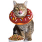 Cat Cone Soft Collar Adjustable Kitten Recovery Cones Cat Donut Collar-Dark Brown