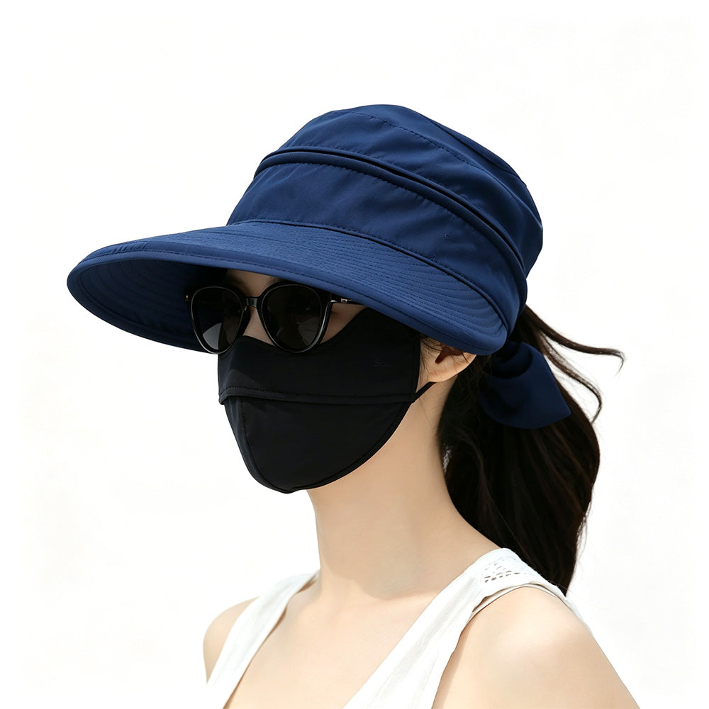 2 in 1 Detachable Zipper Wide Brim Sun Hat for Women
