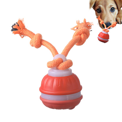 Interactive Dog Ball Toy Electronic Moving Rolling Ball Rope Chew Toy for Pet Dog