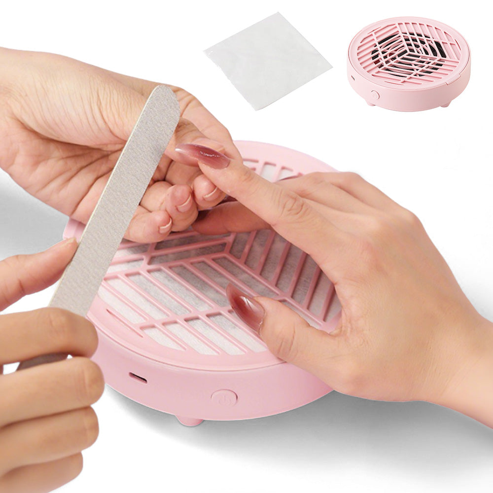 Mini Nail Dust Collector Lightweight Electric Manicure Vacuum for Home DIY and Salon Use