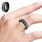 Fidget Rings Anxiety Spinner Rings Stainless Steel Chain Rings-Silver
