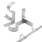 2Pcs Tap In Iron Curtain Rod Brackets for Wooden Window Frames