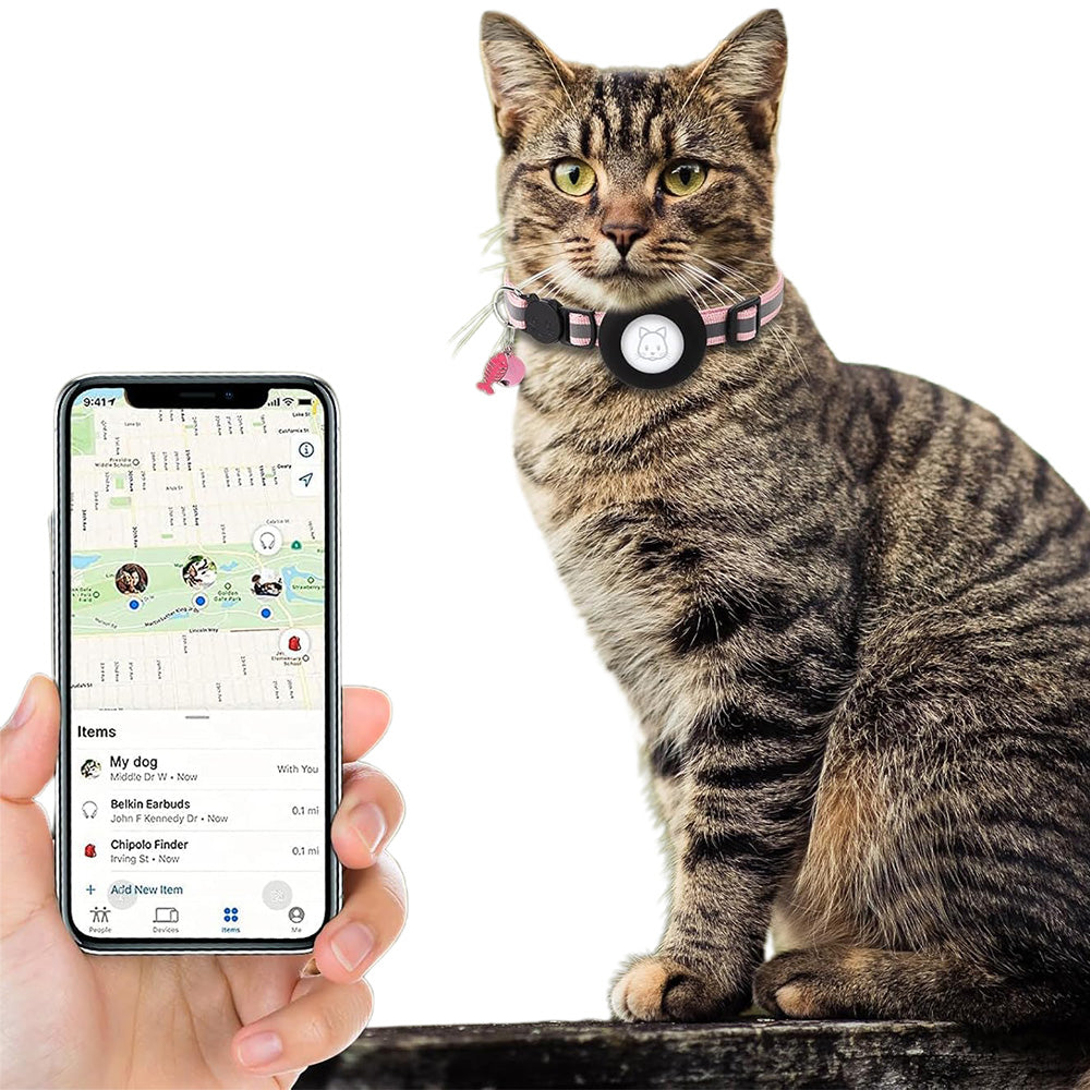For Tracking Pet Collar Case Compatible with Apple Airtag Adjustable Cat Dog Collar