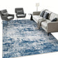 Nordic Crystal Velvet Rug Soft Non Slip for Bedroom Living Room Bedside Floor-Blue