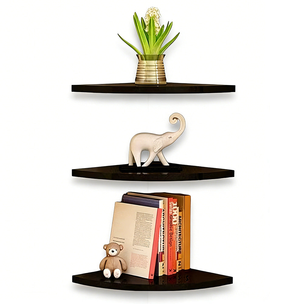 No-Drill Floating Corner Shelf Set for Wall Storage