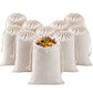 10 Pack Cotton Linen Drawstring Storage and Gift Bags in 2 Sizes