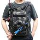 Fishing Tackle Backpack With Rod Holder Outdoor Shoulder Fishing Gear Bags