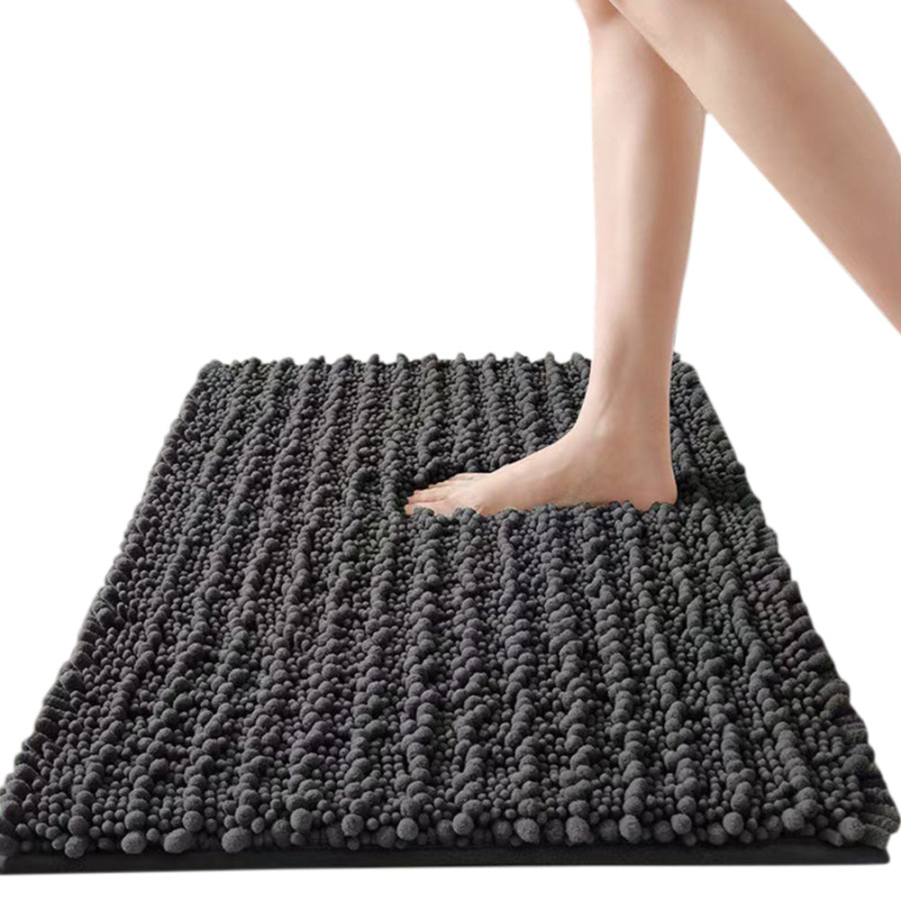 Chenille Fabric Bathroom Rugs Mat With Non Slip Rubber Backing Home Decor Accessories