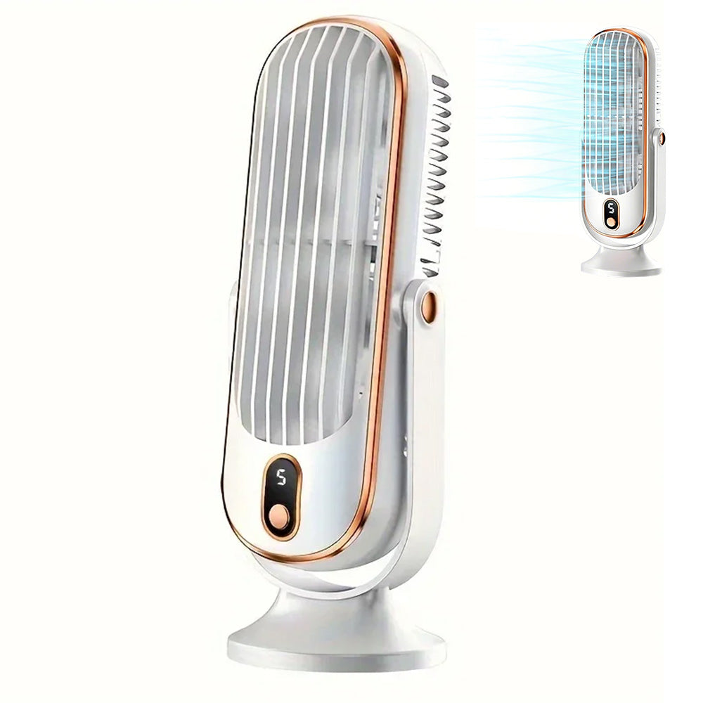 Wireless Cooling Table Fan Portable Tower Fan With 5 Speeds And 720 Degrees Oscillation