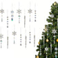 18Pcs Hanging Acrylic Christmas Snowflake Icicle Drop Ornaments for Xmas Tree