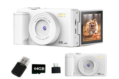 4K Digital Camera Flip Screen Autofocus for Vlogging and Photography Beginners