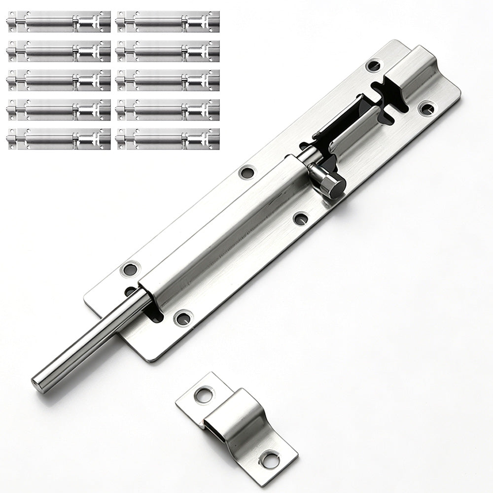 10Pcs Stainless Steel Sliding Door Bolts for Doors Windows and Cabinets