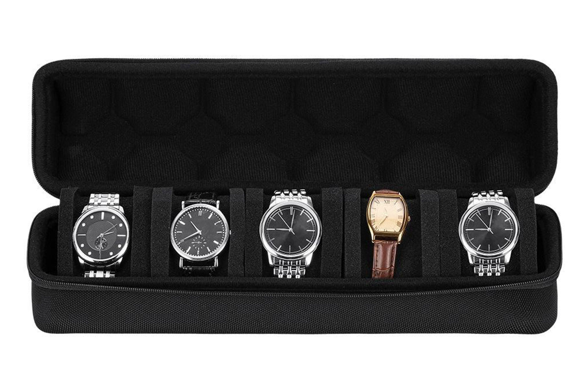 Portable Watch Storage Box Travel Storage Organizer Watch Roll Display Case