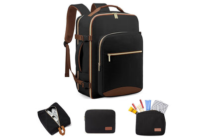 4-Piece Travel Backpack Set Weekender Essentials Backpack for Airplane Travel