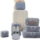 7Pcs Set Compression Packing Cubes Luggage Organizer Bags for Travel Suitcases