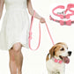 Dazzling Embellishments Dog Leashes and Collars with Bow Knot for Small Dogs Puppy