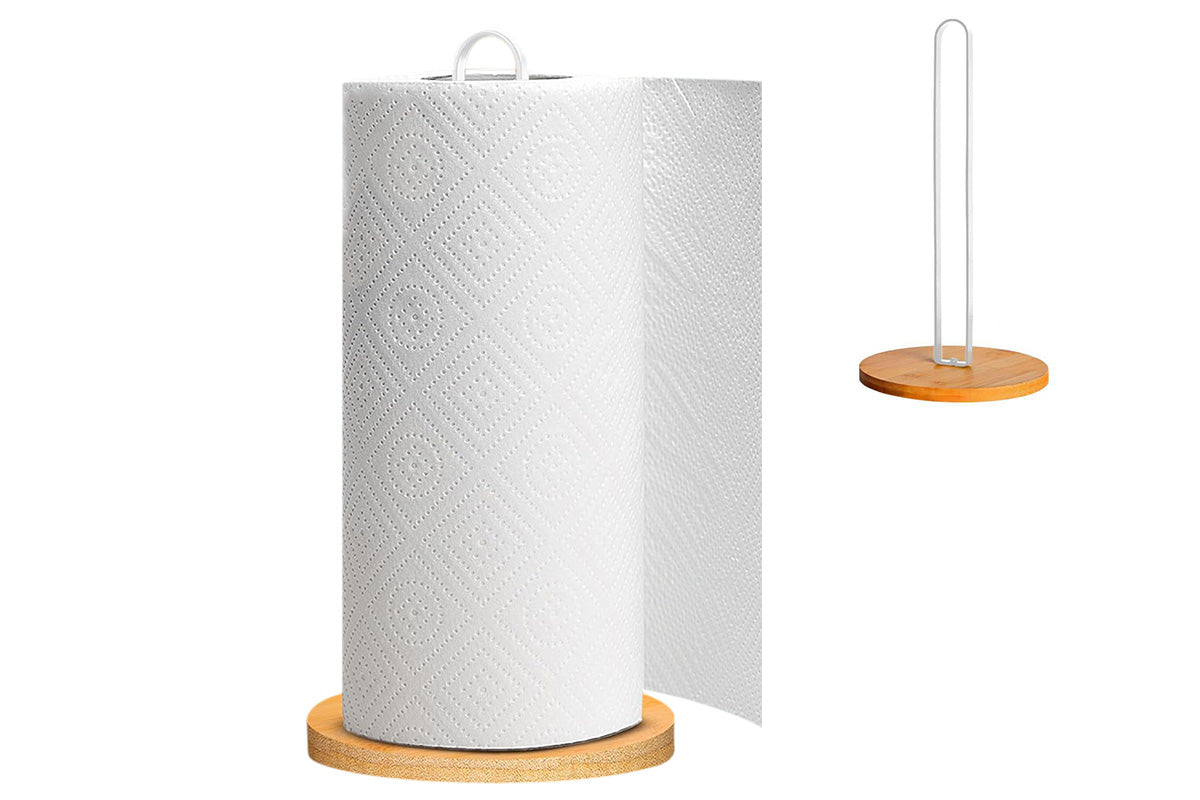 Paper Towel Holder Freestanding for Kitchen Countertop with Non Slip Base