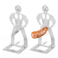 2Pcs Funny Man Shape Hot Dog Roaster Reusable Stainless Steel Sausage Holder for BBQ