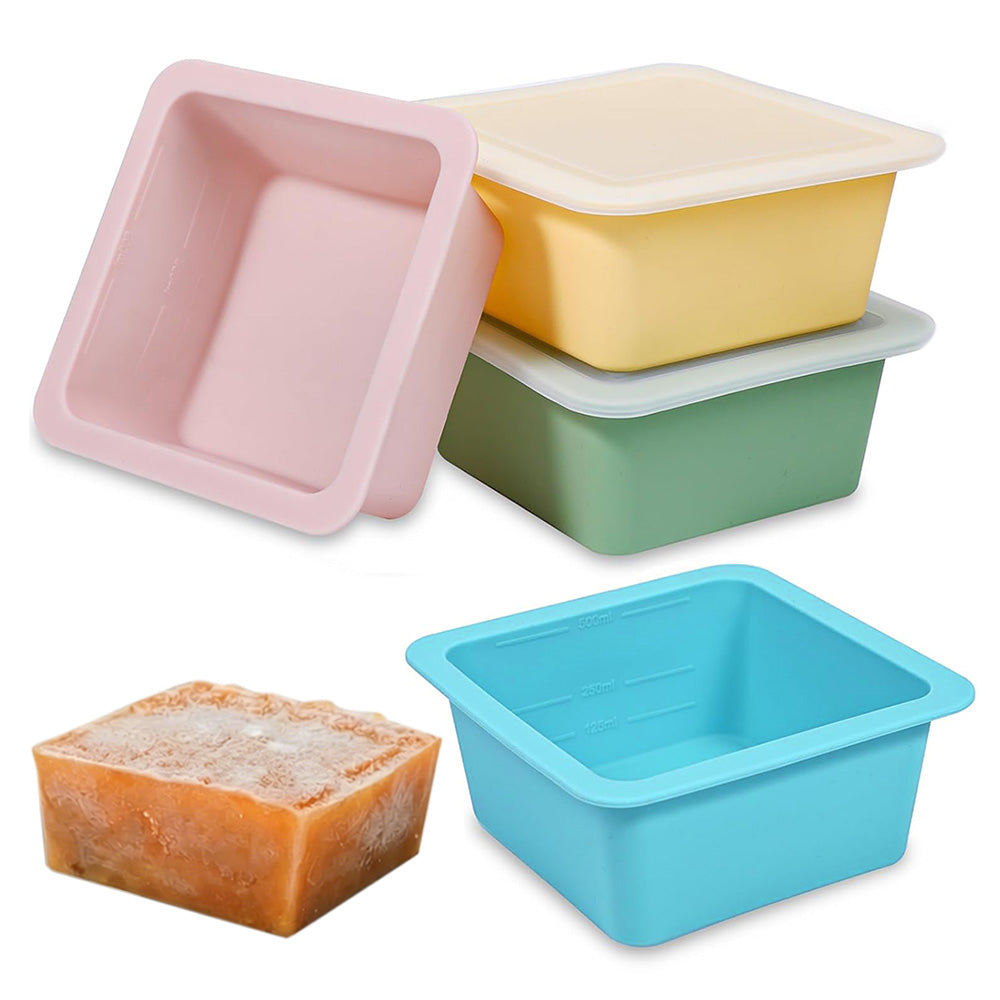 4Pcs Silicone Freezer Tray for Soup Ice Cubes Food Storage Portion Control