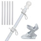 Flag Pole Kit with 360-Degree Rotating Flag Pole Rings Two-Position Bracket