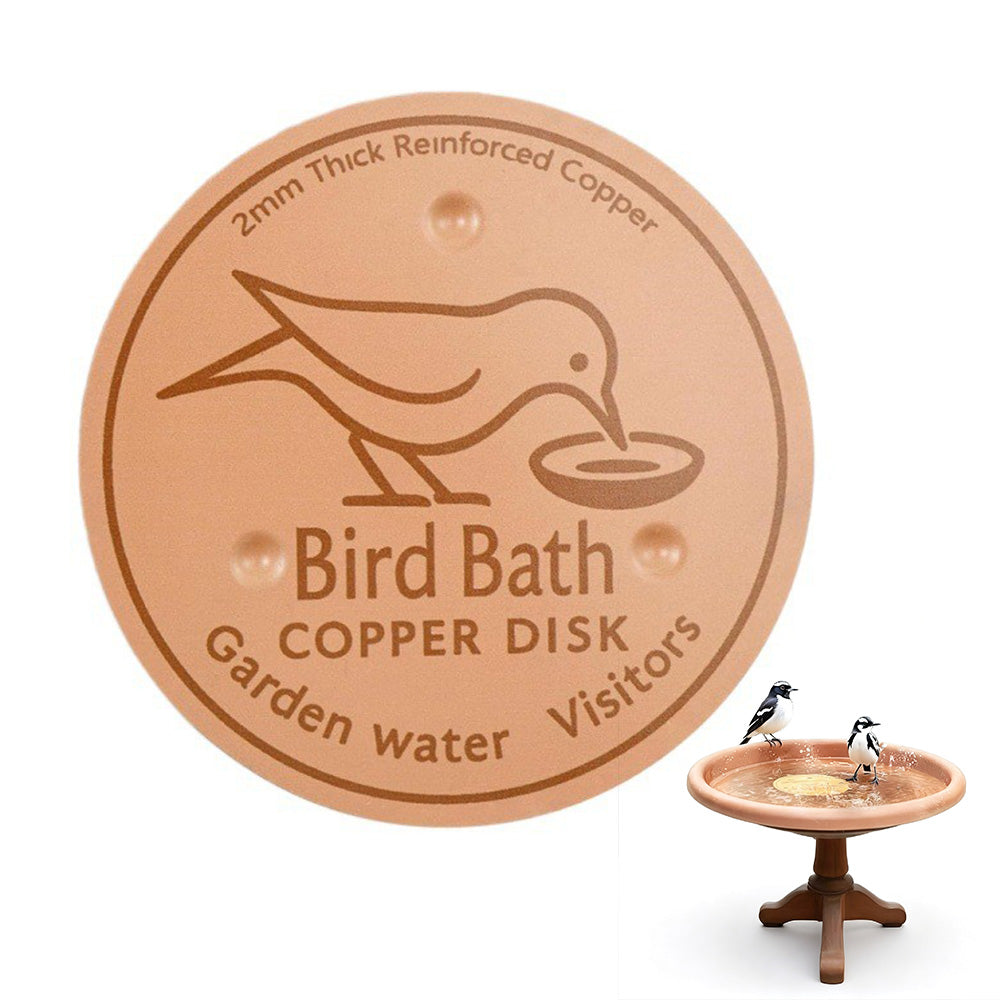 Copper Bird Bath Cleaning Disc for Outdoor Garden Use