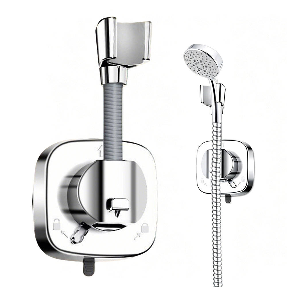 Detachable Suction Cup Shower Head Holder 360 Degree Rotation Adjustment for Bathroom Bathtub Rental Hotel