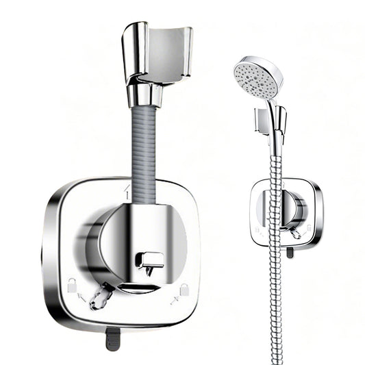 Detachable Suction Cup Shower Head Holder 360 Degree Rotation Adjustment for Bathroom Bathtub Rental Hotel