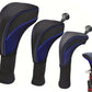 3Pcs Set Golf Club Head Cover for Woods and Driver with Interchangeable Tags 3 4 5 7 X
