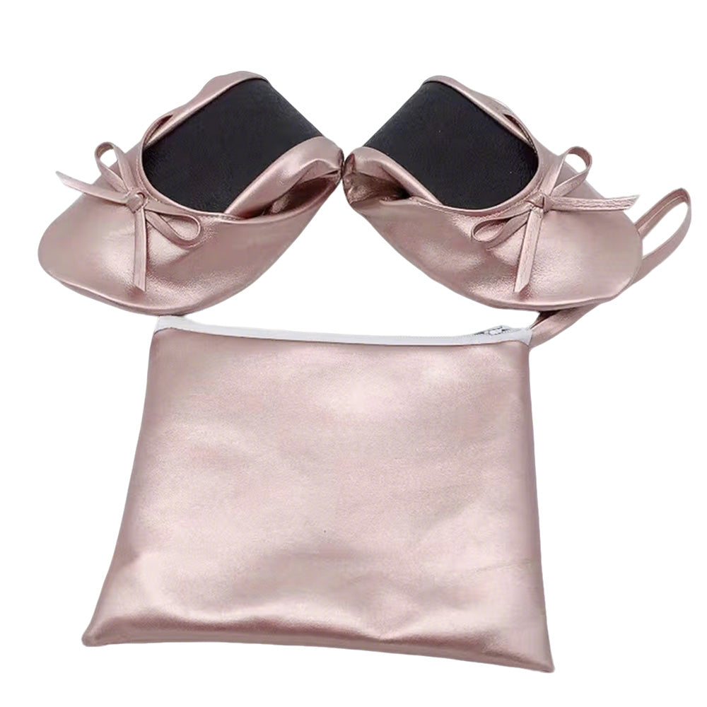Women Foldable Indoor Ballet Flat Roll Slipper Shoes Dance Shoes Party Ball Prom
