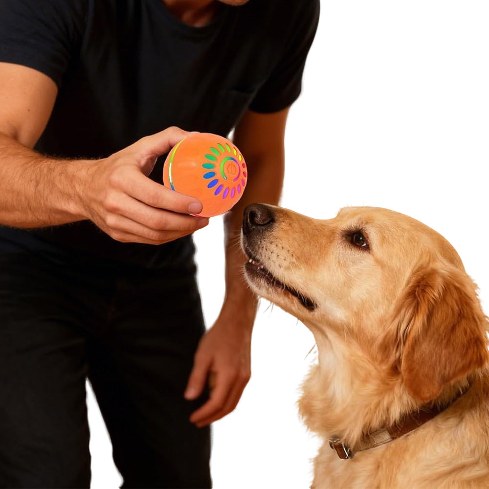 Interactive Dog Ball Toy Smart Moving Bouncing Dog Ball with LED Lights for Dogs Puppies