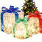 3D 3-Pack Christmas Gift Box with LED Lights Decorations
