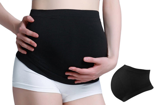Maternity Belly Support Band for Comfort During Pregnancy - Black